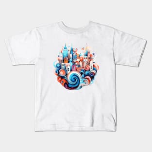 Modern City Urbain Skylines Cityscape Creativity Kids T-Shirt
